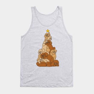 Christmas Tree Poodle Tank Top